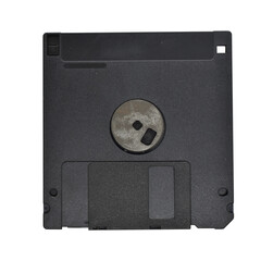 Obraz premium floppy disk magnetic computer data storage support isolated on white background