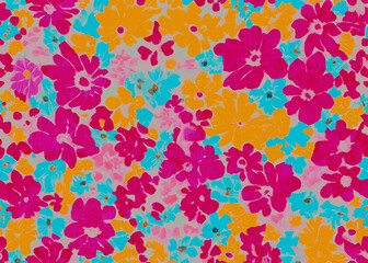 abstract flower and plant background, seamless wallpaper background, created with generative ai technology