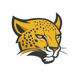cheetah head logo wild mascot illustration