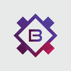 B logo Colorful Vector Design. Icon Concept. Abstract modern