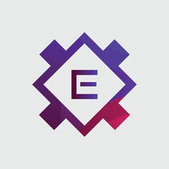 E logo Colorful Vector Design. Icon Concept. Abstract modern