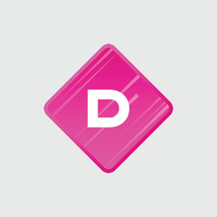 D logo Colorful Vector Design. Icon Concept. Abstract modern