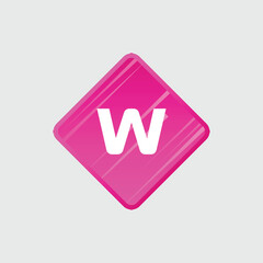 W logo Colorful Vector Design. Icon Concept. Abstract modern