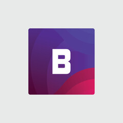 B logo Colorful Vector Design. Icon Concept. Abstract modern