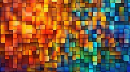 0678. Colorful Mosaic Line Abstract Geometric Background. Generative AI