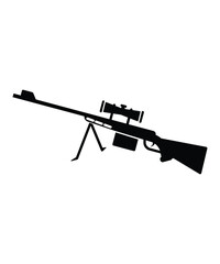 sniper rifle icon, vector best flat icon. - obrazy, fototapety, plakaty