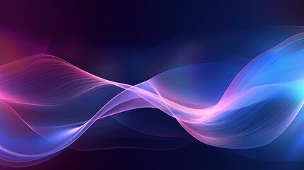 0712. Deep Purple and Midnight Blue Digital Wave Background. Generative AI