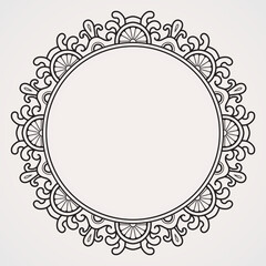 Photo frames, text with beautiful combination of flowers and ornaments. suitable for henna, tattoos, photos, coloring books. islam, hindu,Buddha, india, pakistan, chinese, arab