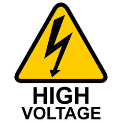 High Voltage, sign and sticker vector