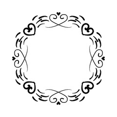 Vintage frame.Calligraphic design elements . Decorative swirls or scrolls.