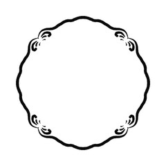 Vintage frame.Calligraphic design elements . Decorative swirls or scrolls.