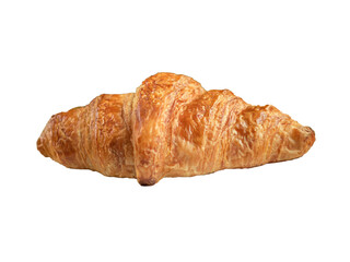 Croissant isolated on transparent background.