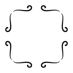 Vintage frame.Calligraphic design elements . Decorative swirls or scrolls.