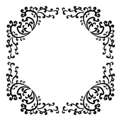 Vintage frame.Calligraphic design elements . Decorative swirls or scrolls.