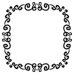 Vintage frame.Calligraphic design elements . Decorative swirls or scrolls.