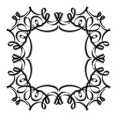 Vintage frame.Calligraphic design elements . Decorative swirls or scrolls.