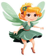 Beautiful fairy cartoon character