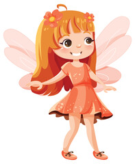 Beautiful fairy cartoon character