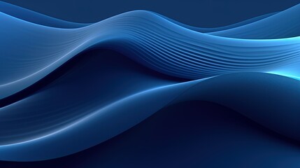 Obraz premium 0908. Midnight Navy and Steel Blue Digital Wave Background. Generative AI