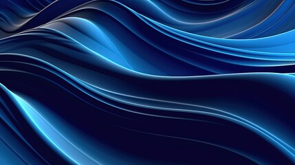 Fototapeta premium 0909. Midnight Navy and Steel Blue Digital Wave Background. Generative AI