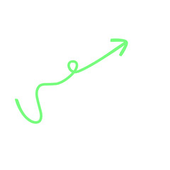 swirly arrow line icon