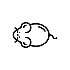 Black line icon for mice 