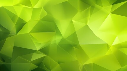 Obraz premium 0974. Neon Lime Green Abstract Polygon Background. Generative AI