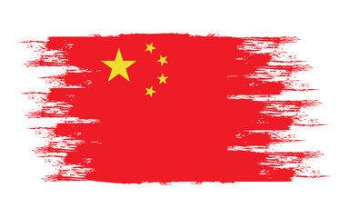 China flag template brush vector illustration