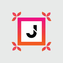 J logo Colorful Vector Design. Icon Concept. Abstract modern