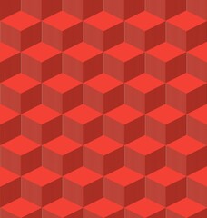 cube seamless geometric pattern. cube pattern. 3d cube. 3d cube seamless pattern. red cube.