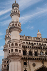 Fototapeta na wymiar CHARMINAR with blue sky, HYDERABAD ,Telangana, India. Popular monument and tourist attraction in India.