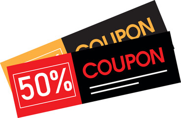 Vector discount coupon flyer sticker or banner 