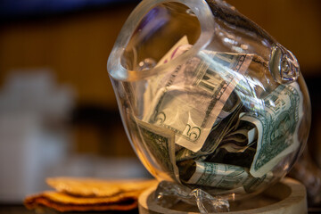 Tip Jar at a Restaurant
