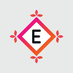 E logo Colorful Vector Design. Icon Concept. Abstract modern