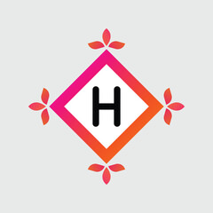 H logo Colorful Vector Design. Icon Concept. Abstract modern