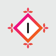 I logo Colorful Vector Design. Icon Concept. Abstract modern