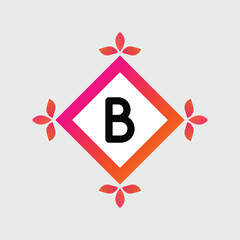 B logo Colorful Vector Design. Icon Concept. Abstract modern