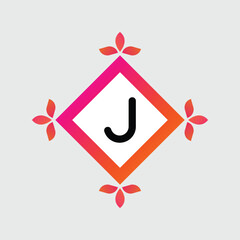 J logo Colorful Vector Design. Icon Concept. Abstract modern