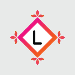 L logo Colorful Vector Design. Icon Concept. Abstract modern