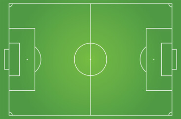 Football field graphic design with green grass effect, perfect for education or examples.