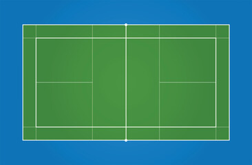 Tennis court graphic design, perfect for education or examples.