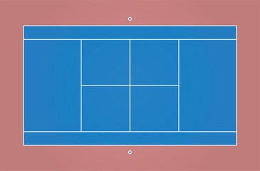 Tennis court graphic design, perfect for education or examples.