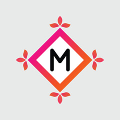 M logo Colorful Vector Design. Icon Concept. Abstract modern