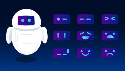 Cyborg bot robot artificial intelligence chat face emotion feeling expression character