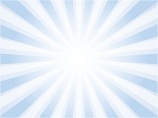 眩しく光り輝く太陽光線風の集中線背景素材_ブルー