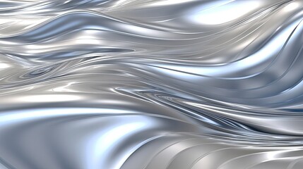 1166. Silver Reflections Digital Wave Background. Generative AI