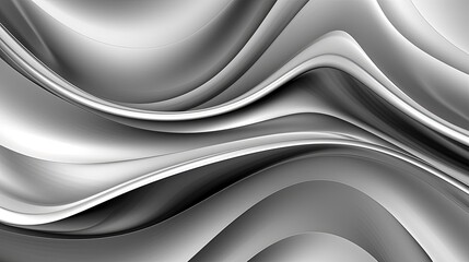 1181. Sleek Silver Patterns Digital Wave Background. Generative AI