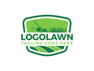 Vector illustration graphic of lawn care, landscape logo design 