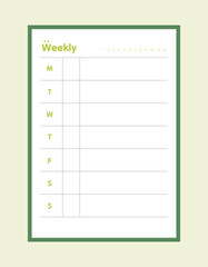 Weekly Planner.