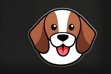 Cartoon face of a dog